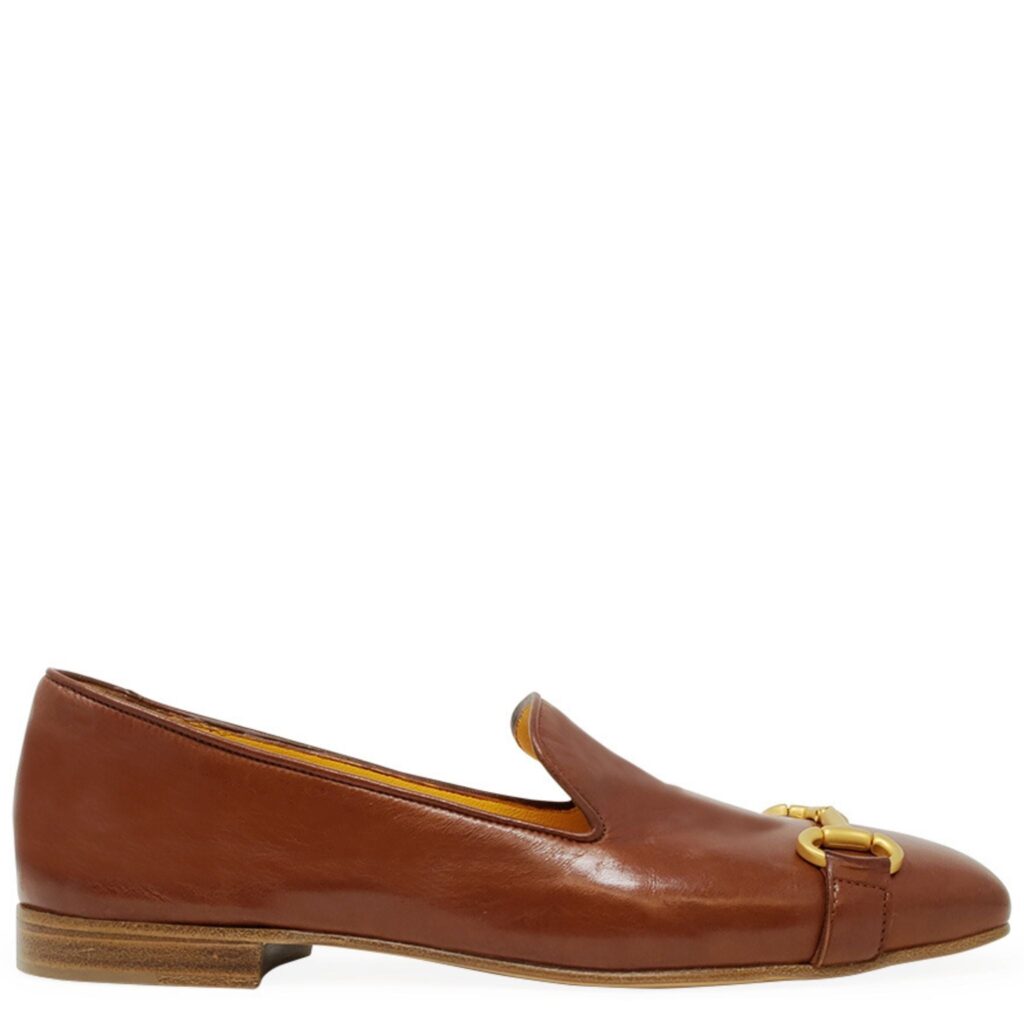 Madison Maison Cognac Leather Square Toe Loafer