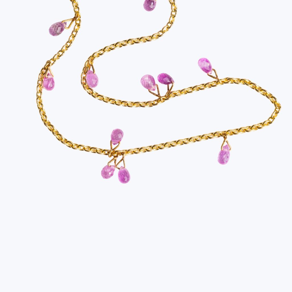 Pink Briolette Necklace: Overview