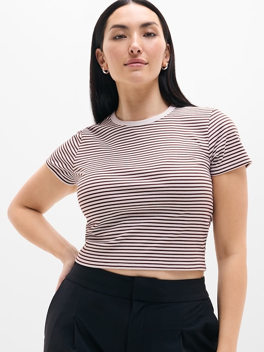 Signature Rib Crop Tee | Athleta Review