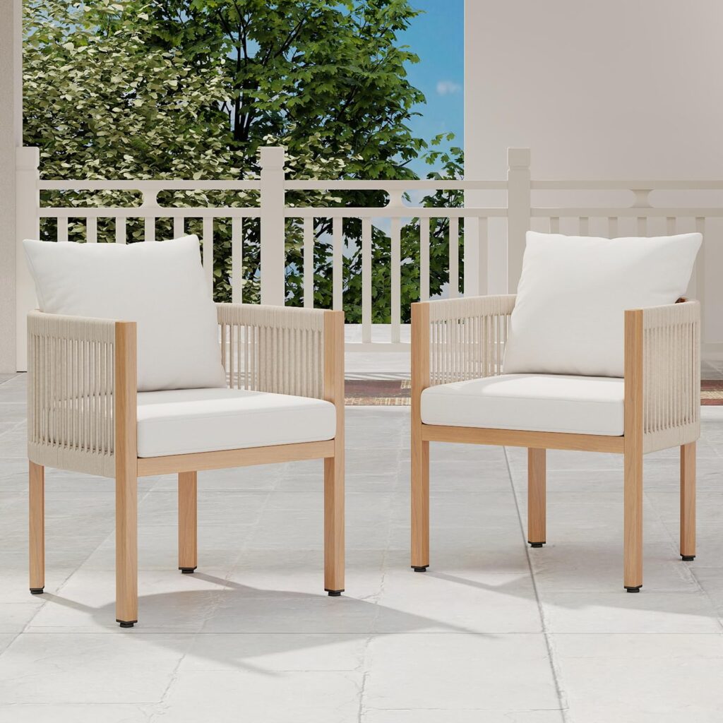 Taking a Look at Outdoor Rope Patio Chairs Set of 2 – 25004DC