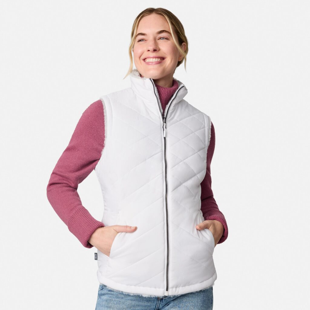 Women's Cirrus Quilted Reversible Vest: Overview