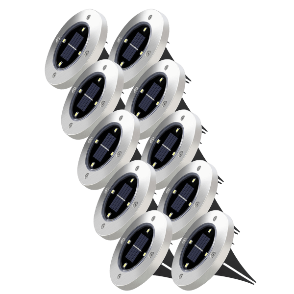 10-Pack: In-Ground Solar LED Pathway Lights Overview 2026