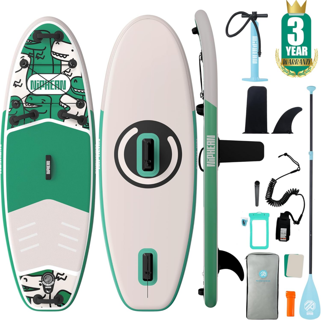 Taking a Look at Niphean (Ultra-Light) Inflatable Paddle Board with StabilTrac Fin and Durable SUP Accessories, 10'/7'6” Stand Up Paddle Boards for Adults & Youth, Versatile Yoga Paddle Board–