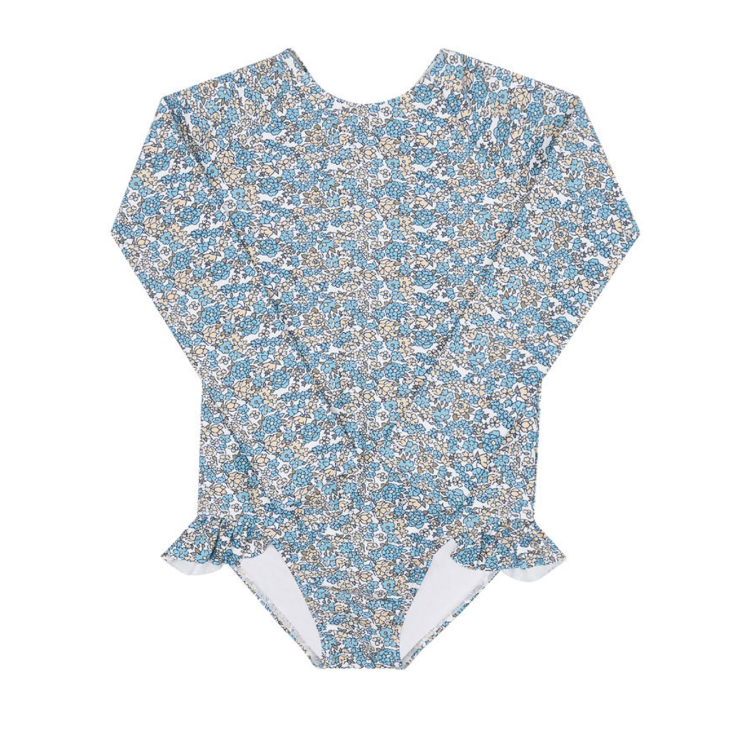 A Closer Look at girls original slate floral rashguard one piece