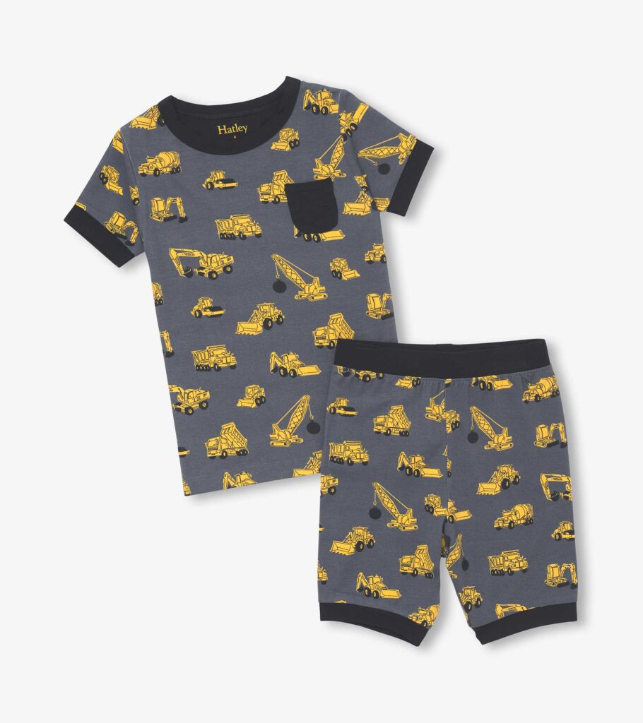 A Closer Look at Boys Under Construction Short Pyjama Set