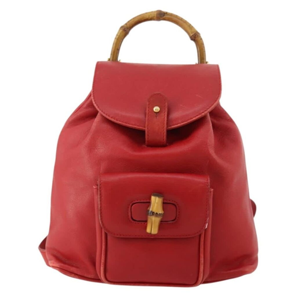 Gucci Vintage Bamboo Backpack Leather Leather Backpack Bag (Pre-Owned) Review 2026